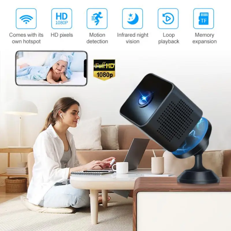 Wireless Monitoring Wifi Camera Hd Ip Camera Night Vision Hd 1080p Alarm Prevention Voice Recorder Smart Home Cctv Mini Camera
Wireless Monitoring Wifi Camera Hd Ip Camera Night Vision Hd 1080p Alarm Prevention Voice Recorder Smart Home Cctv Mini Camera
