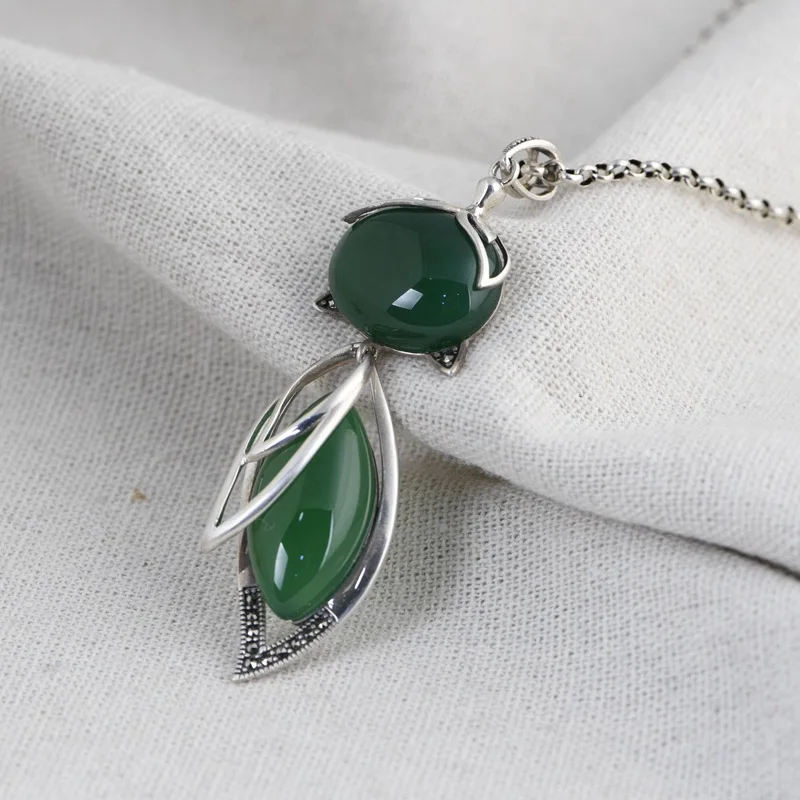 FNJ 925 Green Agate Fox Pendant Original Pure S925 Sterling Silver Pendants for Jewelry Making Women Animal
FNJ 925 Green Agate Fox Pendant Original Pure S925 Sterling Silver Pendants for Jewelry Making Women Animal