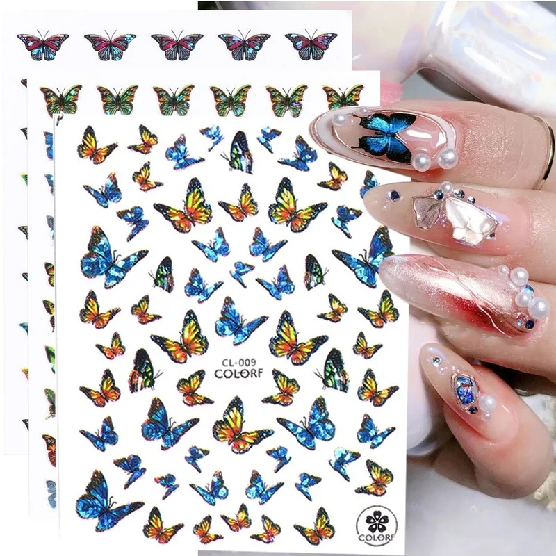 3D Laser Butterfly Nail Stickers Gradient Colorful Butterfly Nail Sliders for Nails Decal For Manicure DIY Nail Art Decoration
3D Laser Butterfly Nail Stickers Gradient Colorful Butterfly Nail Sliders for Nails Decal For Manicure DIY Nail Art Decoration