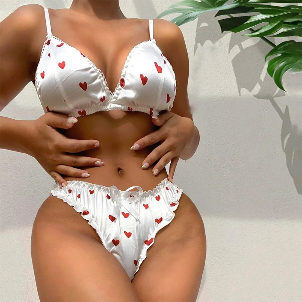 Sexy Women's Erotic Lingerie Thongs Suit Bowknot Silk Lingerie Set Underwear Women Set Two Piece Female Bikini Set Mesh Briefs
Sexy Women's Erotic Lingerie Thongs Suit Bowknot Silk Lingerie Set Underwear Women Set Two Piece Female Bikini Set Mesh Briefs