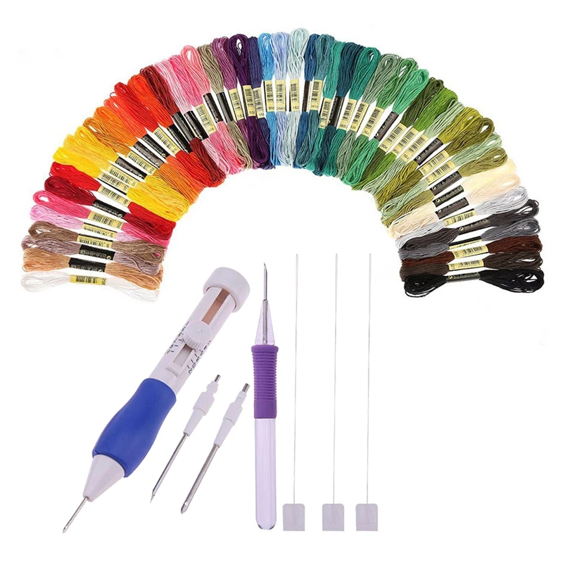 50 colors embroidery thread 3 Needles 2 Threaders Craft Tool Punch Needle Set Embroidery Stitching Craft Tool for DIY Sewing
50 colors embroidery thread 3 Needles 2 Threaders Craft Tool Punch Needle Set Embroidery Stitching Craft Tool for DIY Sewing