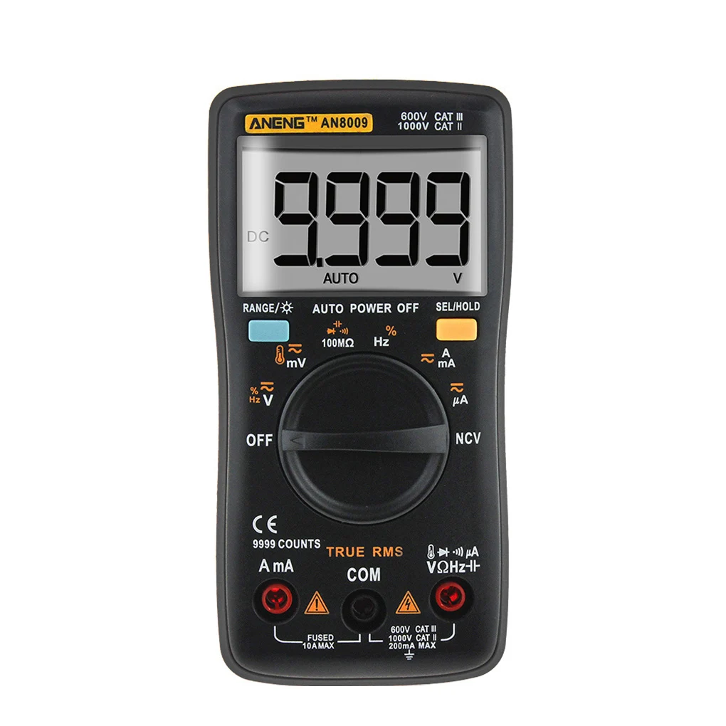 ANENG AN8009 Handheld Digital Multimeter 9999 Counts Digital Multimeter AC DC Voltage Electronic Meter
ANENG AN8009 Handheld Digital Multimeter 9999 Counts Digital Multimeter AC DC Voltage Electronic Meter