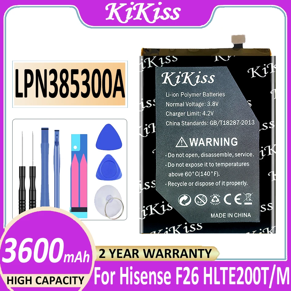 Оригинальный аккумулятор KiKiss LPN385300A 3600 мАч для Hisense HLTE200T/M HLTE200M F26 F 26 батареи + Бесплатные инструменты
Оригинальный аккумулятор KiKiss LPN385300A 3600 мАч для Hisense HLTE200T/M HLTE200M F26 F 26 батареи + Бесплатные инструменты