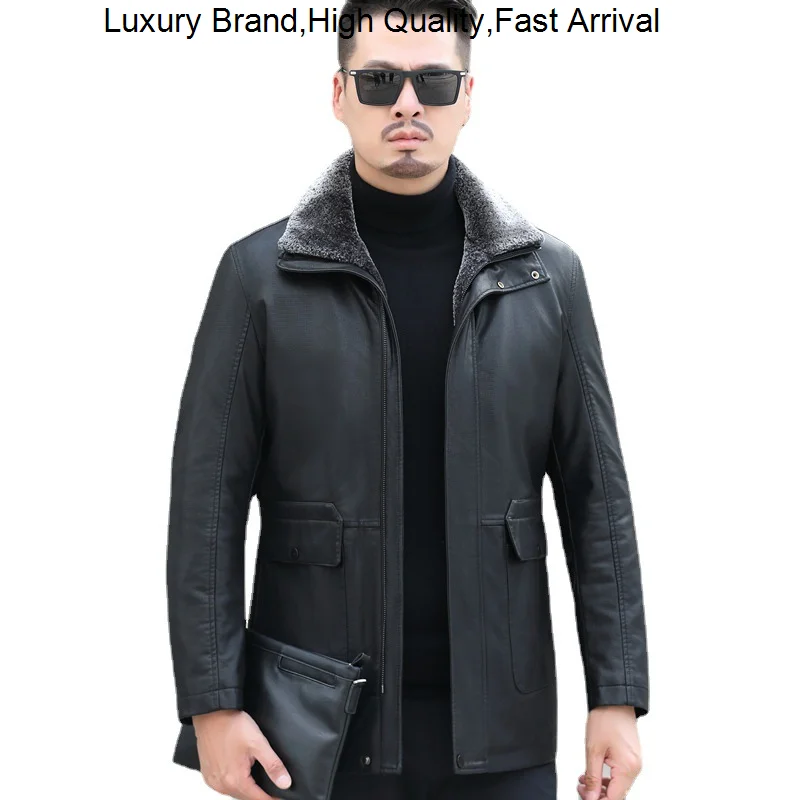 Куртка мужская из натуральной овечьей кожи, на молнии, с длинным рукавом
Куртка мужская из натуральной овечьей кожи, на молнии, с длинным рукавом