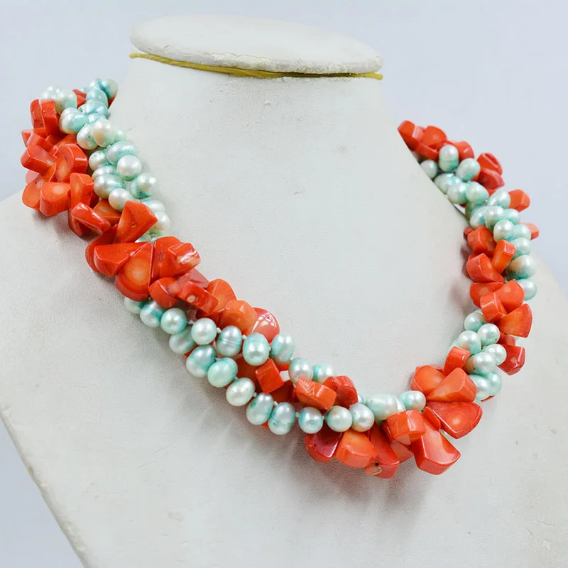 Amazing. pretty Natural Baroque Pearl/Natural Orange Coral Necklace. Charming Women's Party Jewelry 20”
Amazing. pretty Natural Baroque Pearl/Natural Orange Coral Necklace. Charming Women's Party Jewelry 20”