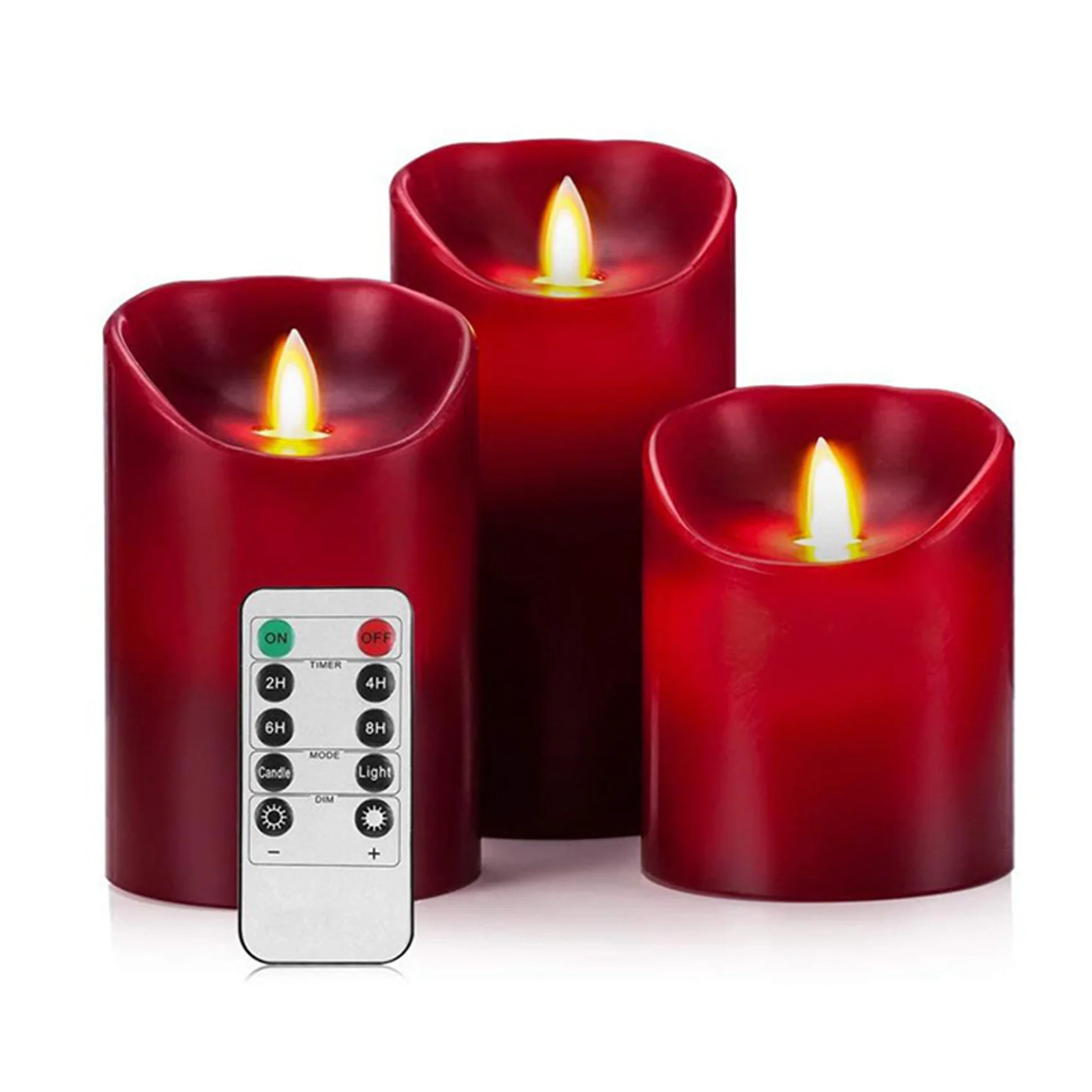 Flameless Candles Flickering Flameless Candles Decorative Flameless Candles Moving LED Flame Red Candles with Timer
Flameless Candles Flickering Flameless Candles Decorative Flameless Candles Moving LED Flame Red Candles with Timer