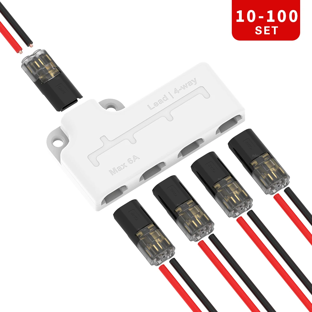 Wire Splitter Connector Set ≤36V 18~22Awg Quick Splice Crimp Terminals Led Connector 2P Pluggable Electrical Cable Junction Box
Wire Splitter Connector Set ≤36V 18~22Awg Quick Splice Crimp Terminals Led Connector 2P Pluggable Electrical Cable Junction Box