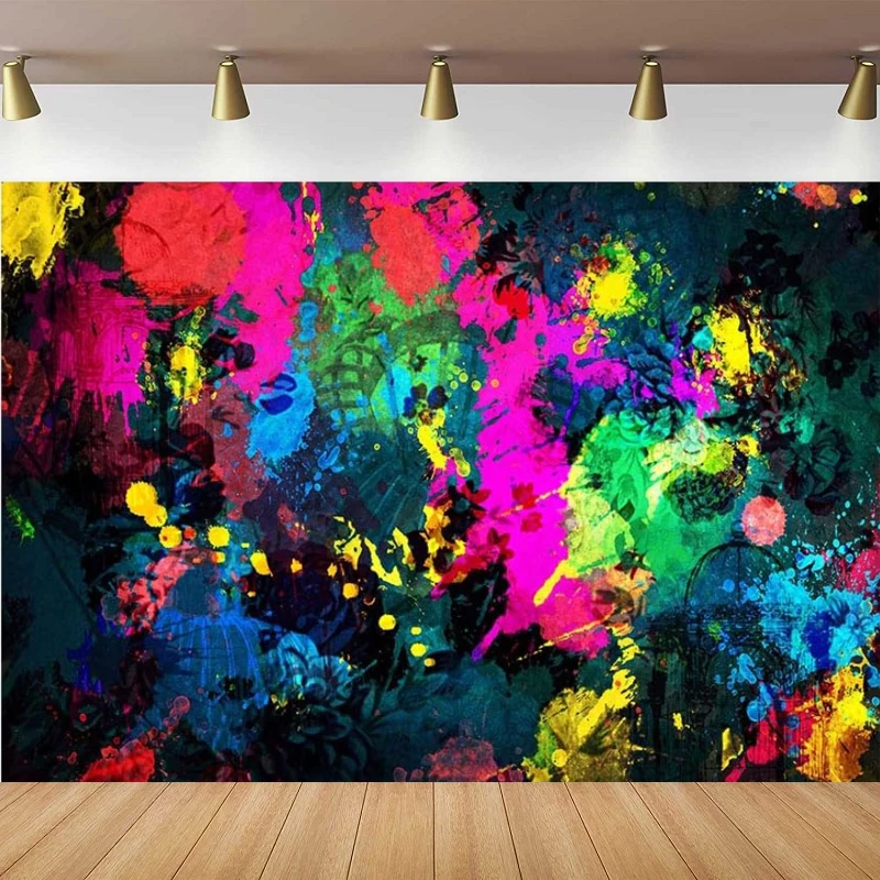 Graffiti Painting Photo Booth Photography Backdrop Banner Abstract Retro Art Neon Glowing Birthday Party Decor Background Poster
Graffiti Painting Photo Booth Photography Backdrop Banner Abstract Retro Art Neon Glowing Birthday Party Decor Background Poster