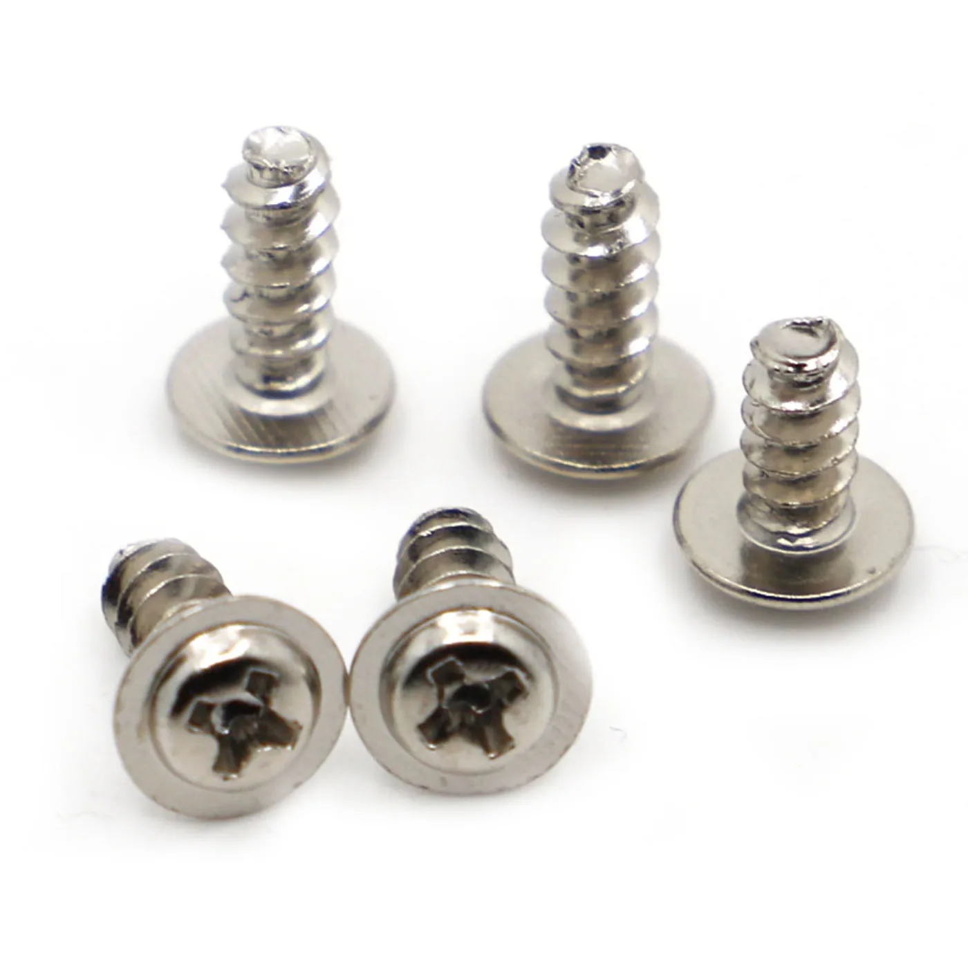 50pcs M1.4 M1.7 M2 M2.3 M2.6 M3 M4 PWB Nickel Phillips Pan Head Flat Tail Self Tapping Screws With Washer
50pcs M1.4 M1.7 M2 M2.3 M2.6 M3 M4 PWB Nickel Phillips Pan Head Flat Tail Self Tapping Screws With Washer