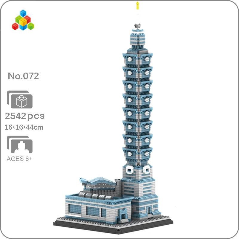 Конструктор YZ 072 мировая архитектура Тайбэй 101 г. финансовый центр башня сделай