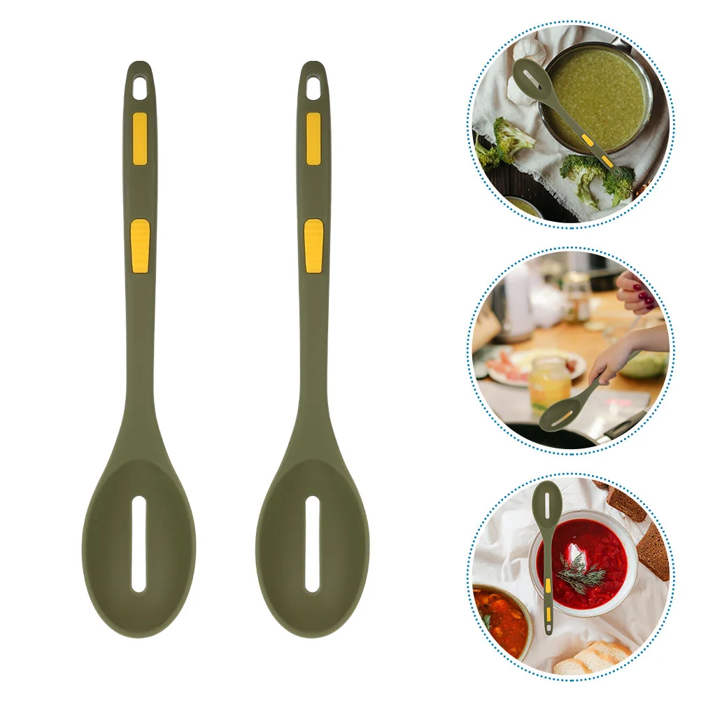 2 Pcs Non Stick Colander Serving Kitchen Spoon Nonstick Frying Pan Set Silicone Ladle Handle
2 Pcs Non Stick Colander Serving Kitchen Spoon Nonstick Frying Pan Set Silicone Ladle Handle