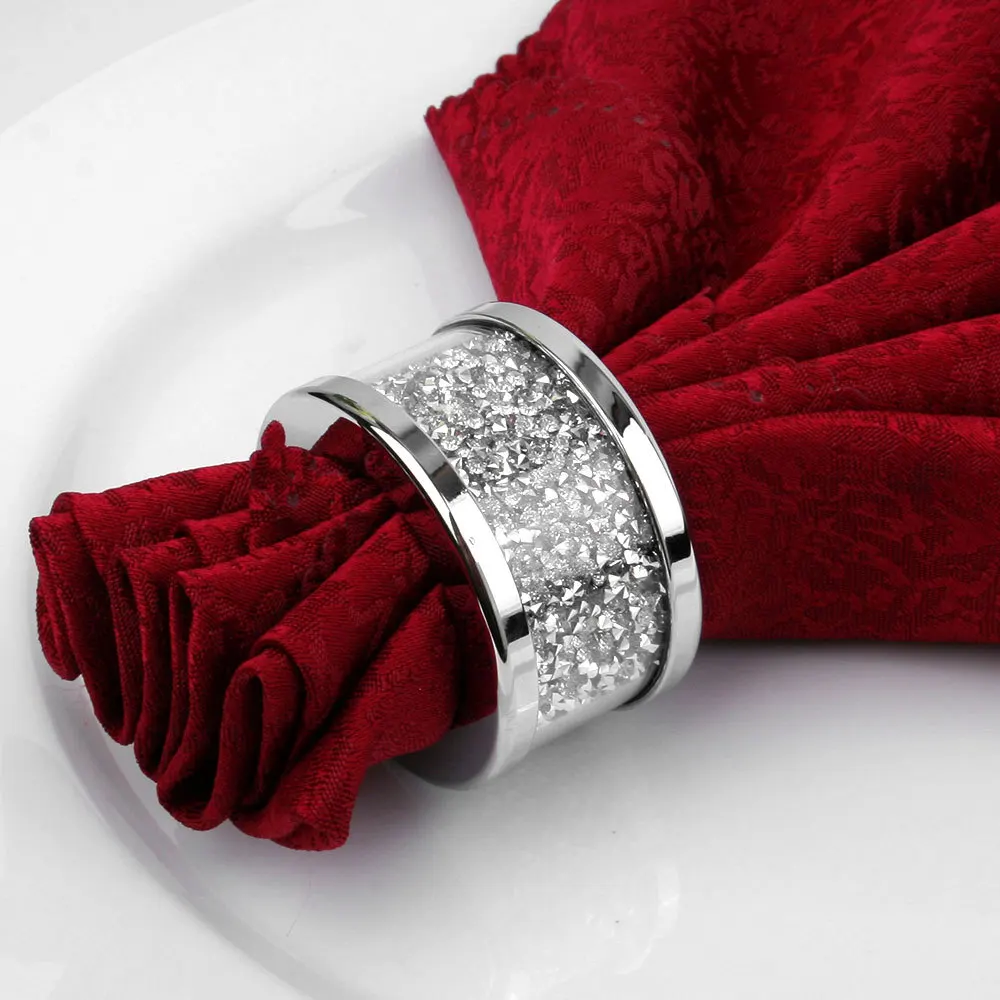 Silver Metal Napkin Ring Hotel Crystal Napkin Ring Western Restaurant Napkin Buckle Ornament Home Decoration Accessories
Silver Metal Napkin Ring Hotel Crystal Napkin Ring Western Restaurant Napkin Buckle Ornament Home Decoration Accessories