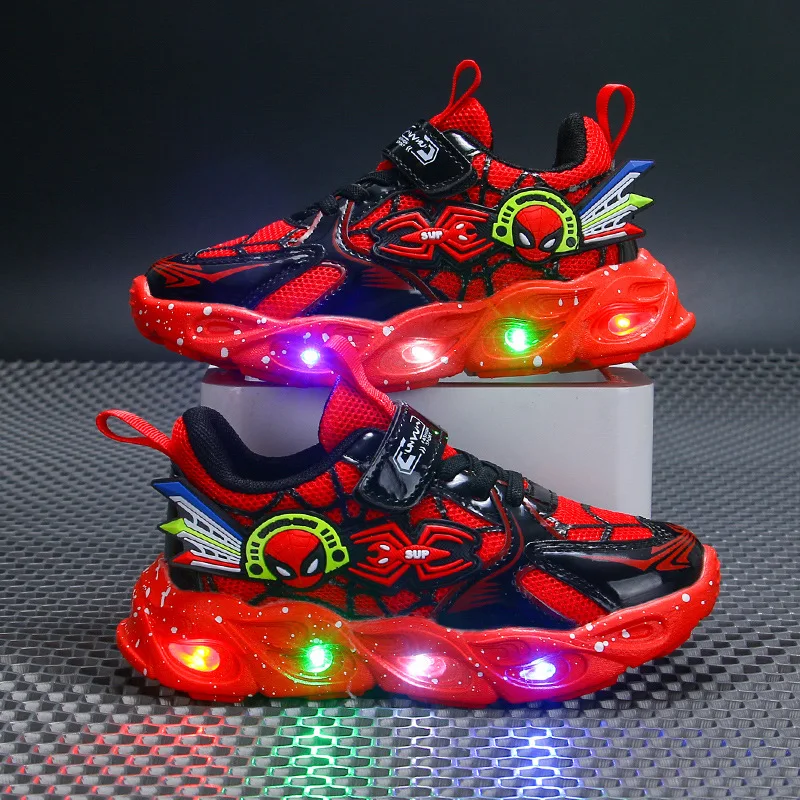 Sneakers Shoes For Kids Boys Spiderman Spring Autumn New Luminous Large Medium Small Children's Sports With Light 
Sneakers Shoes For Kids Boys Spiderman Spring Autumn New Luminous Large Medium Small Children's Sports With Light