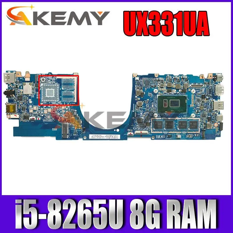 Akemy для ASUS ZenBook 13 UX331UAL UX331UA UX331U U3300U U3100U, материнская плата Laotop, материнская плата i5-8265U 8G RAM 
Akemy для ASUS ZenBook 13 UX331UAL UX331UA UX331U U3300U U3100U, материнская плата Laotop, материнская плата i5-8265U 8G RAM
