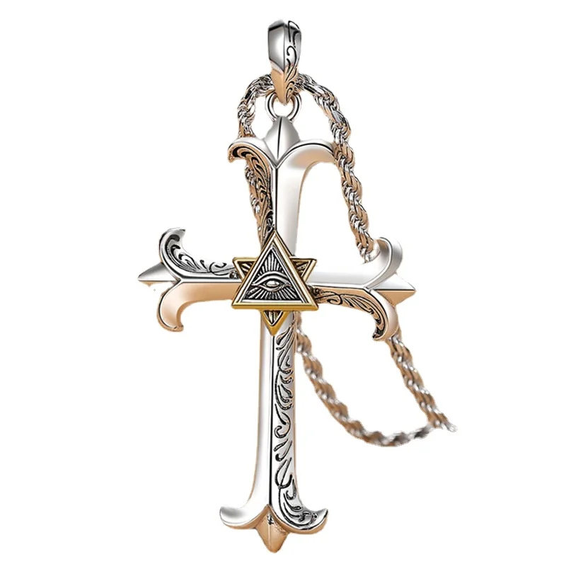 KYTRD European and American fashion God's eye cross pendant male trend personality hip-hop retro necklace ladies hipster gift
KYTRD European and American fashion God's eye cross pendant male trend personality hip-hop retro necklace ladies hipster gift