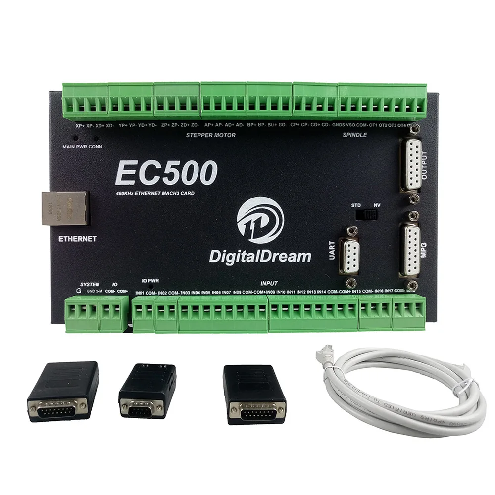 EC500 CNC Mach3 Ethernet датчик движения EC500 460 кГц 3/4/5/6 осевая карта управления движением для фрезерного станка
EC500 CNC Mach3 Ethernet датчик движения EC500 460 кГц 3/4/5/6 осевая карта управления движением для фрезерного станка