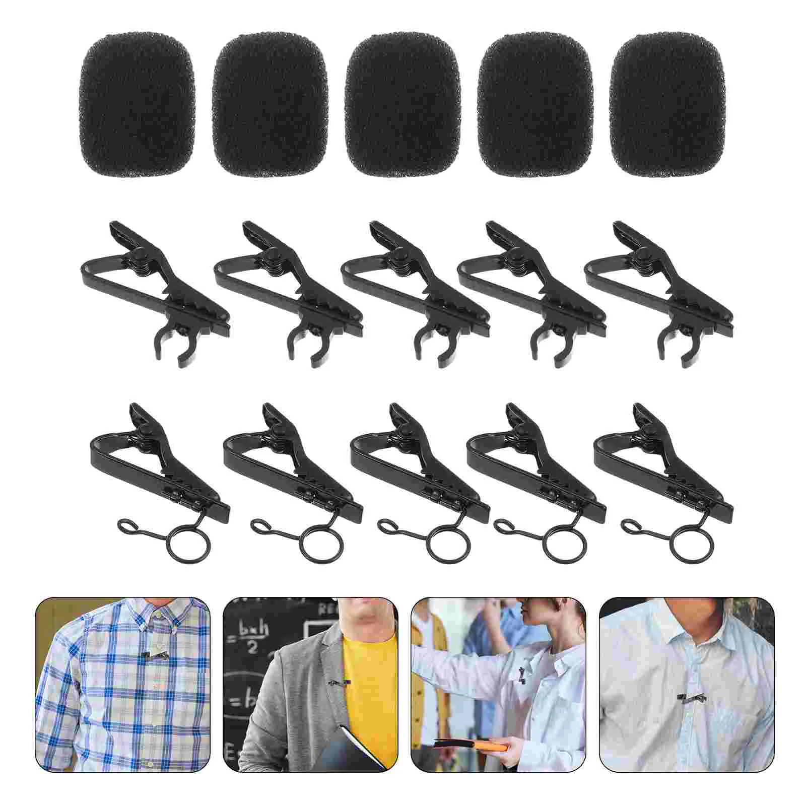 18pcs/set Durable Portable Mic Tie Clips Set Mic Wire Clips Set Mic Circle Clips Set
18pcs/set Durable Portable Mic Tie Clips Set Mic Wire Clips Set Mic Circle Clips Set