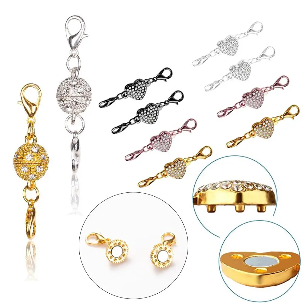 Silver Gold New DIY Jewelry Making Supplies Rhinstone Magnetic Clasps Necklace Bracelet Connector Buckle Connector Hook
Silver Gold New DIY Jewelry Making Supplies Rhinstone Magnetic Clasps Necklace Bracelet Connector Buckle Connector Hook