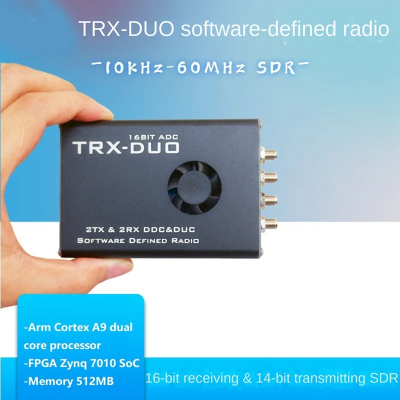 1 PCS TRX-DUO Dual Channel SDR Radio Receiver Transmitter Black PCB+Metal 16 Bit Receiver&14 Bit Transmitter SDR Software Radio
1 PCS TRX-DUO Dual Channel SDR Radio Receiver Transmitter Black PCB+Metal 16 Bit Receiver&14 Bit Transmitter SDR Software Radio