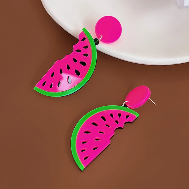 VSnow Exaggerated Pink Cartoon Watermelon Arcylic Dangle Earrings for Women Japanese Geometric Oversize Fruit Earings Jewelry
VSnow Exaggerated Pink Cartoon Watermelon Arcylic Dangle Earrings for Women Japanese Geometric Oversize Fruit Earings Jewelry