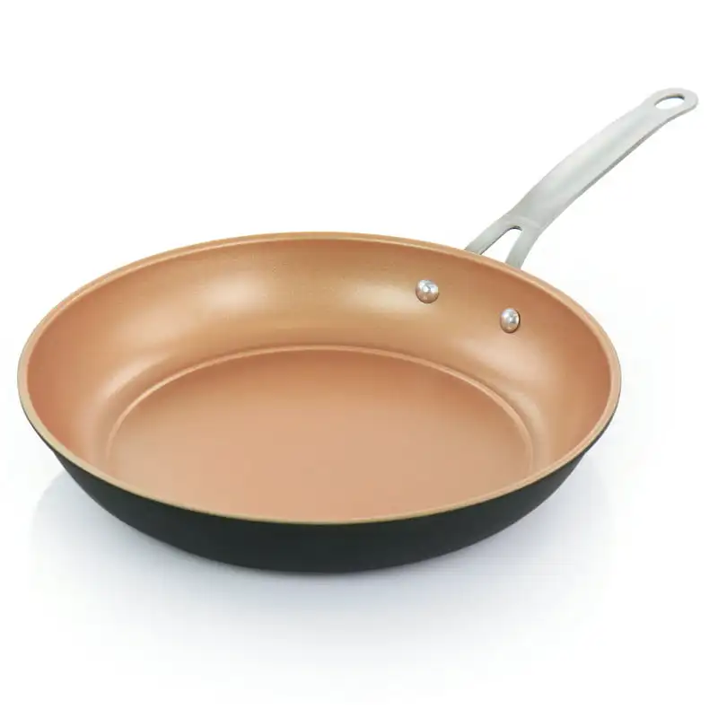 Finish Gorgeous 2-Piece Copper-Finish Nonstick Carbon Steel Frying Pan Set for Extraordinary Cooking Performace.
Finish Gorgeous 2-Piece Copper-Finish Nonstick Carbon Steel Frying Pan Set for Extraordinary Cooking Performace.