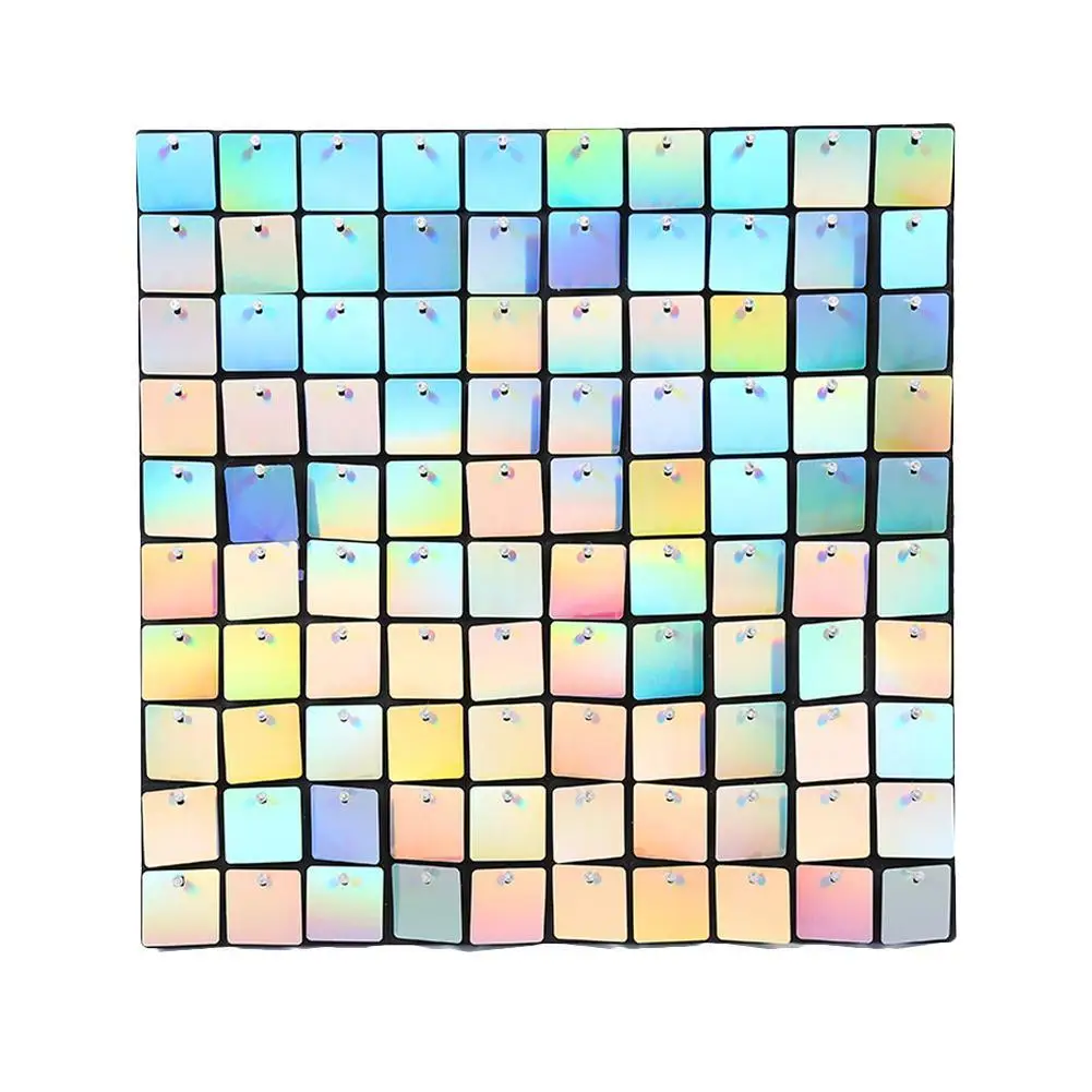 Iridescent Party Sequin Backdrop Glitter Shimmer Square Sequin Panel Wall Popular Wedding Decor Baby Shower Birthday Decoration
Iridescent Party Sequin Backdrop Glitter Shimmer Square Sequin Panel Wall Popular Wedding Decor Baby Shower Birthday Decoration
