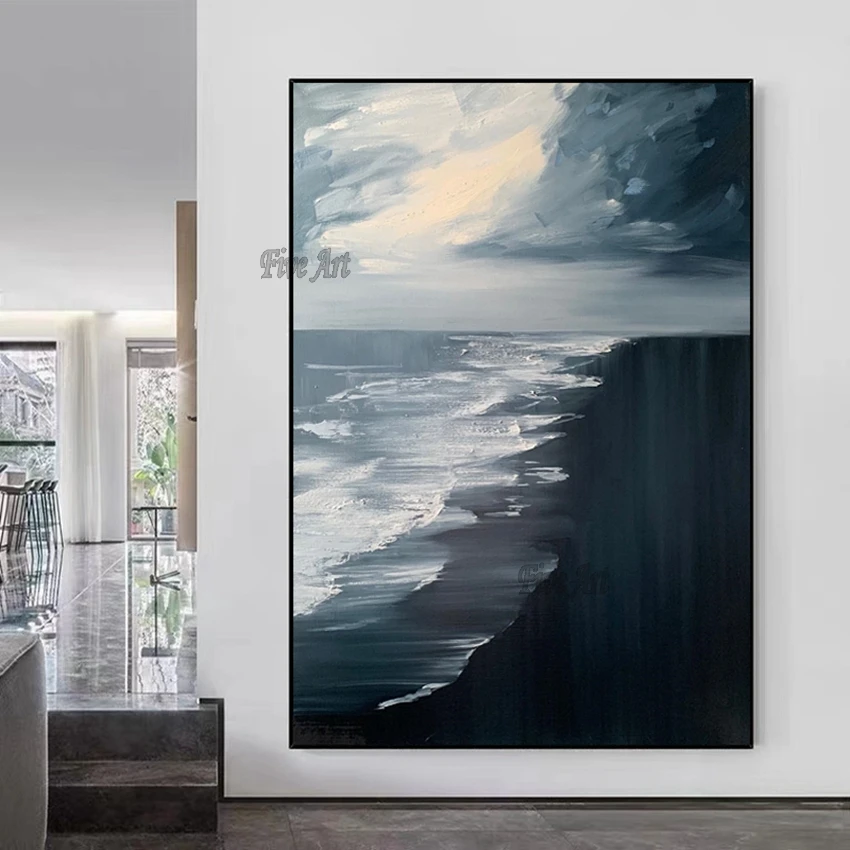 Hand-painted Wall Art Hangings Artwork Dark Color Beach Modern Abstract Oil Painting Unframed Wall Picture For Restaurant
Hand-painted Wall Art Hangings Artwork Dark Color Beach Modern Abstract Oil Painting Unframed Wall Picture For Restaurant