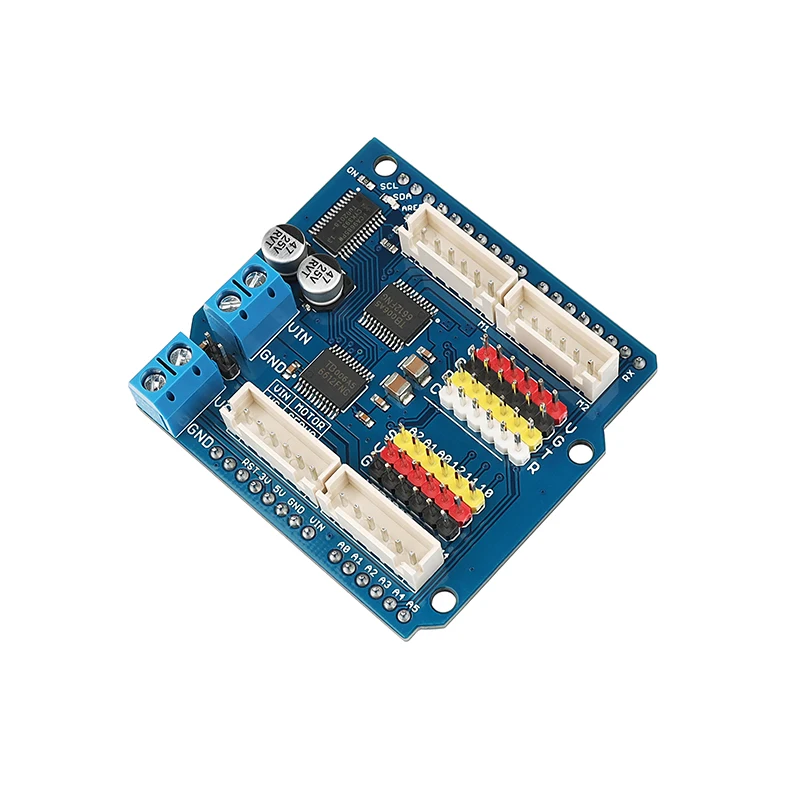 4-way Motor Driver IIC Control 4WD Wheat Wheel Chassis Uno Expansion Board Pca9685 Expansion Io
4-way Motor Driver IIC Control 4WD Wheat Wheel Chassis Uno Expansion Board Pca9685 Expansion Io