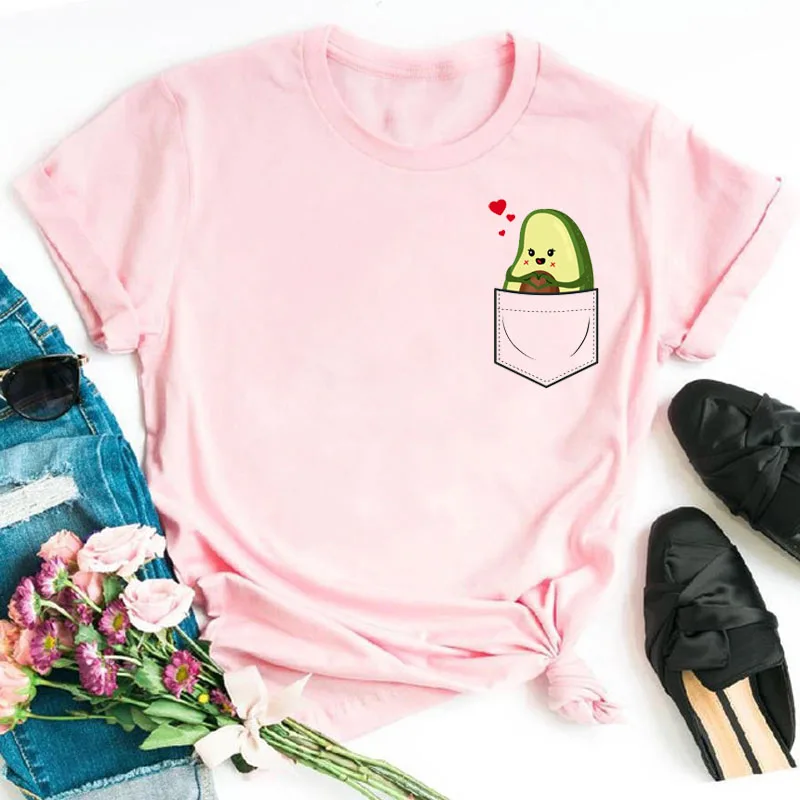 New Fashion Women T Shirt Cartoon Funny Avocado Print Tops Tee Graphic T Shirt Women Tops Black Tees Kiss 90s Girl Girls Tshirt
New Fashion Women T Shirt Cartoon Funny Avocado Print Tops Tee Graphic T Shirt Women Tops Black Tees Kiss 90s Girl Girls Tshirt