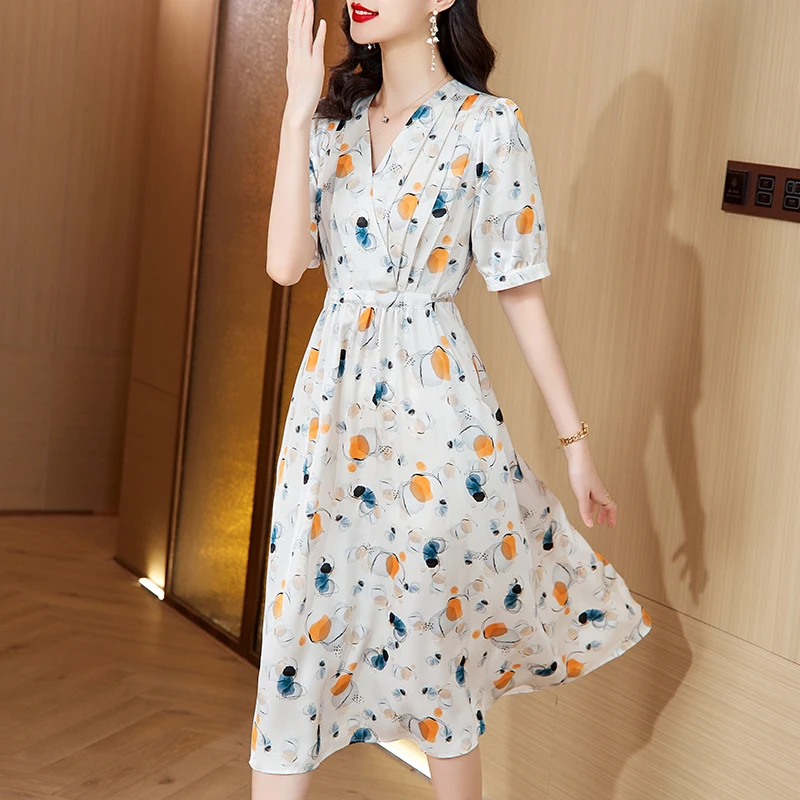 Женское платье с V-образным вырезом, летнее платье с французским принтом, мягкое приталенное платье с поясом на резинке, новинка 2023, T310
Женское платье с V-образным вырезом, летнее платье с французским принтом, мягкое приталенное платье с поясом на резинке, новинка 2023, T310