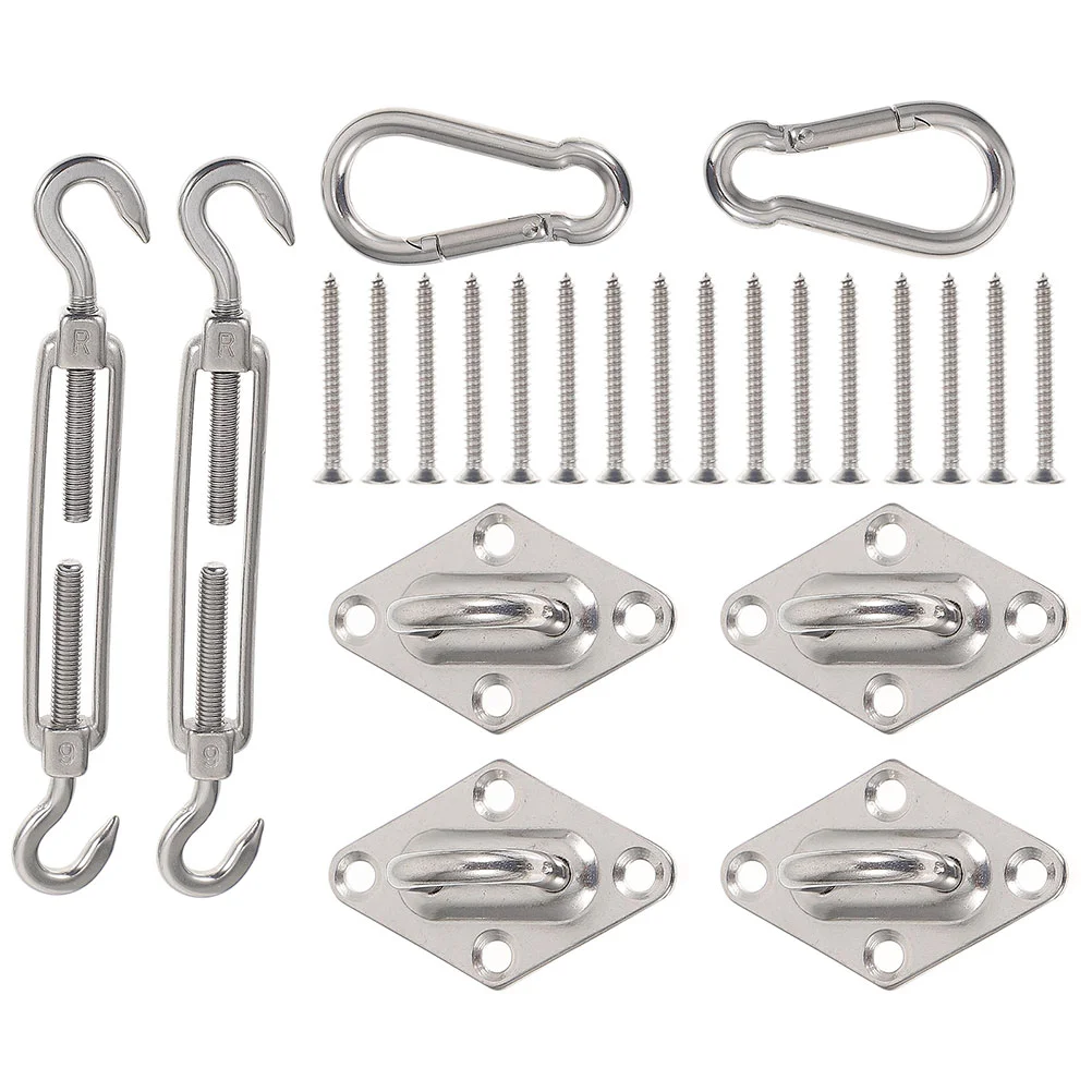 2 Sets of Shade Sail Canopy Fixing Fittings Stainless Steel Spring Hooks
2 Sets of Shade Sail Canopy Fixing Fittings Stainless Steel Spring Hooks
