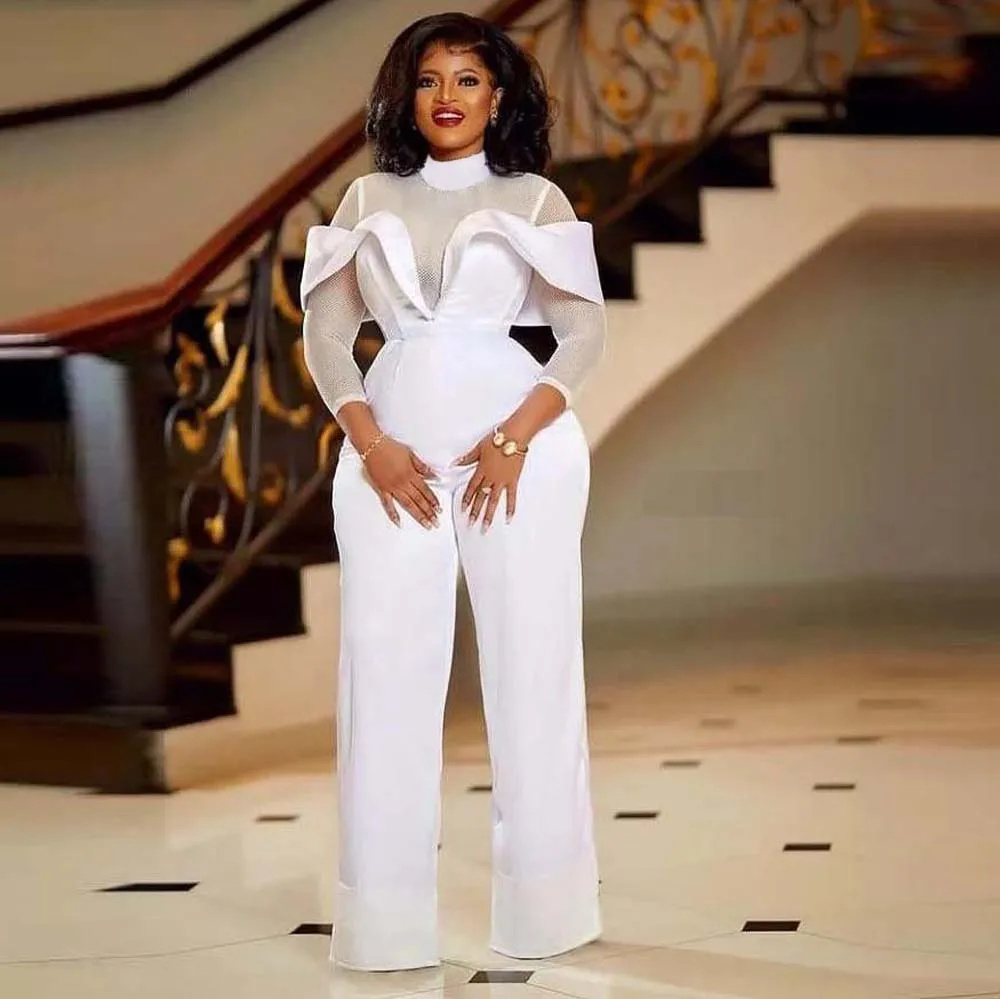 White Party Sexy Jumpsuit Women Summer Mesh Patchwork Slim High Waist Long Jumpsuits Fashion Straight Pants Ladies Summer 2022
White Party Sexy Jumpsuit Women Summer Mesh Patchwork Slim High Waist Long Jumpsuits Fashion Straight Pants Ladies Summer 2022