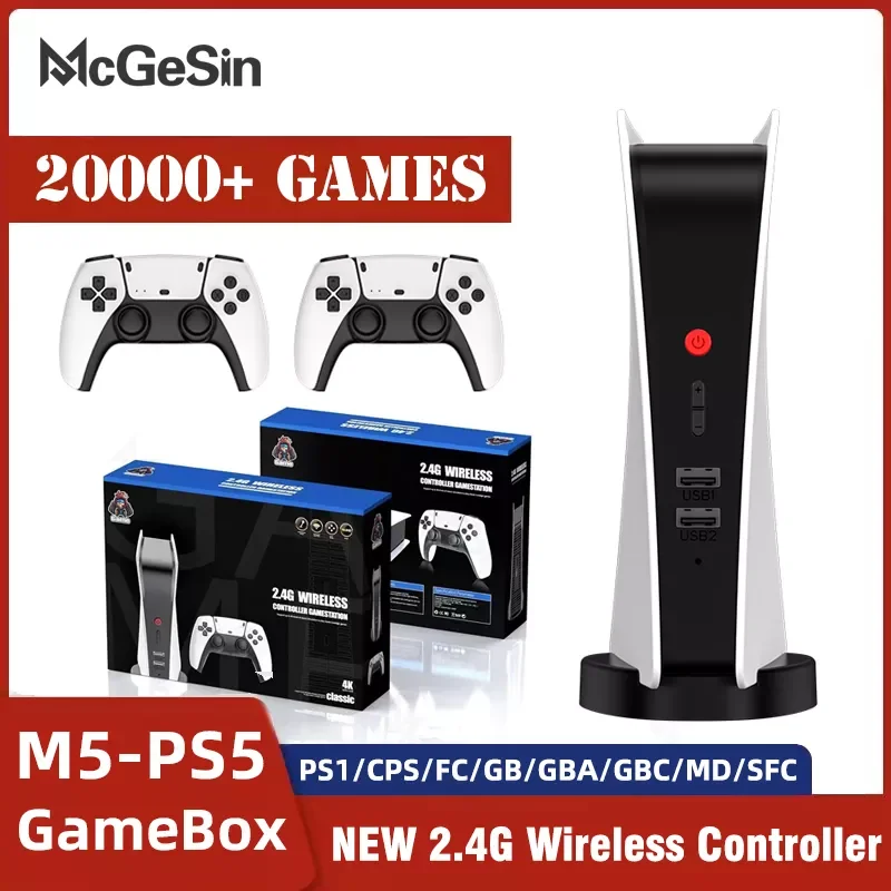 NEW2023 M5-PS5 Video Game Console 4k Retro Gamebox 20000+ Classic Games 2.4G Wireless Controller FOR PS1/CPS/FC/GBA Children Gif
NEW2023 M5-PS5 Video Game Console 4k Retro Gamebox 20000+ Classic Games 2.4G Wireless Controller FOR PS1/CPS/FC/GBA Children Gif