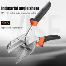 Miter Shears Adjustable 45-135° Sharp Trunking Shears Wood Plastic Multi Angle Miter Scissors with 2 Blades for Cutting Wood PVC
