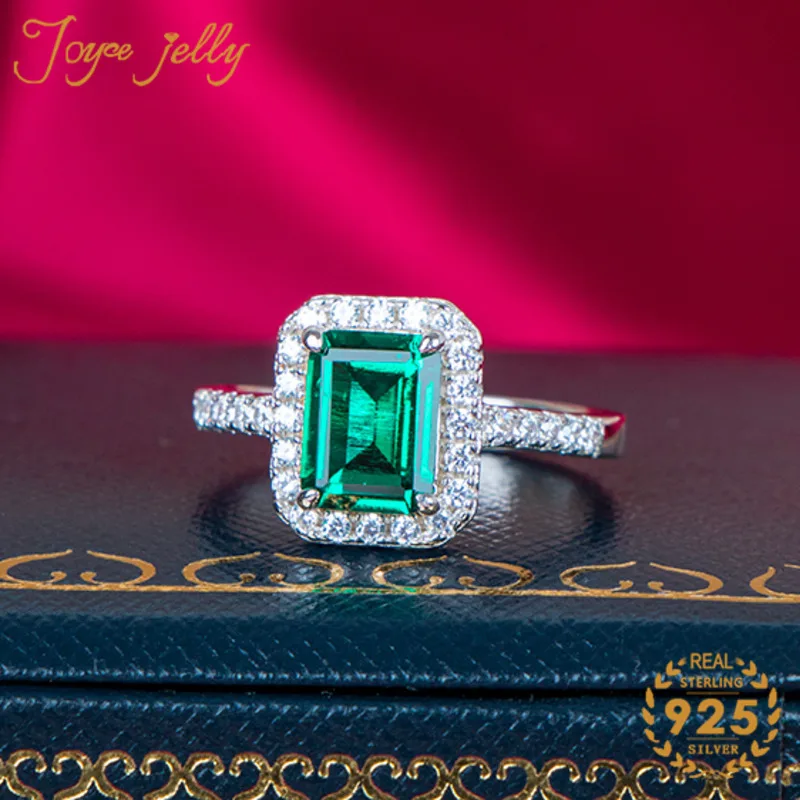 JoyceJelly Sterling Silver 925 Ring For Women Elegant Fine Jewelry 6*8mm Emerald Geometry Rectangle Real S925 Anniversary Gift
JoyceJelly Sterling Silver 925 Ring For Women Elegant Fine Jewelry 6*8mm Emerald Geometry Rectangle Real S925 Anniversary Gift