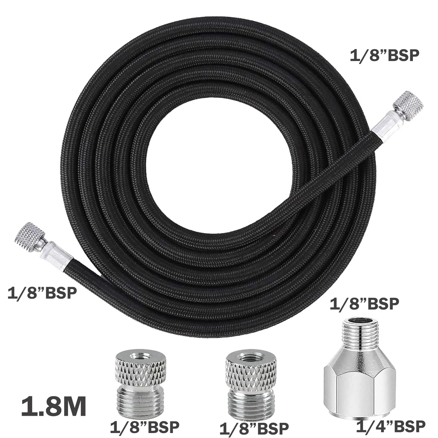 Шланг для аэрографа JOYSTAR 1,8 м/6 футов, 1/8 дюйма BSP - 1/8 дюйма (1/4 дюйма) BSP с адаптером для барсука, паасхе, Iwata,Master Airbrush
Шланг для аэрографа JOYSTAR 1,8 м/6 футов, 1/8 дюйма BSP - 1/8 дюйма (1/4 дюйма) BSP с адаптером для барсука, паасхе, Iwata,Master Airbrush