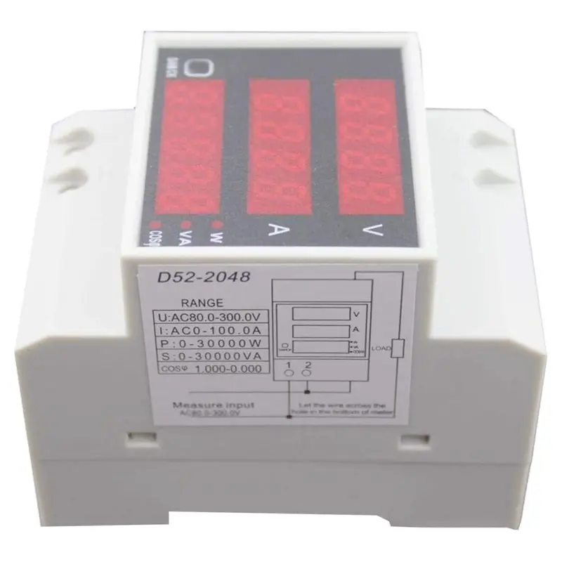 HOT SALE D52-2048 DIN Rail Digital Voltage Current Voltmeter Power Meter Ammeter
HOT SALE D52-2048 DIN Rail Digital Voltage Current Voltmeter Power Meter Ammeter
