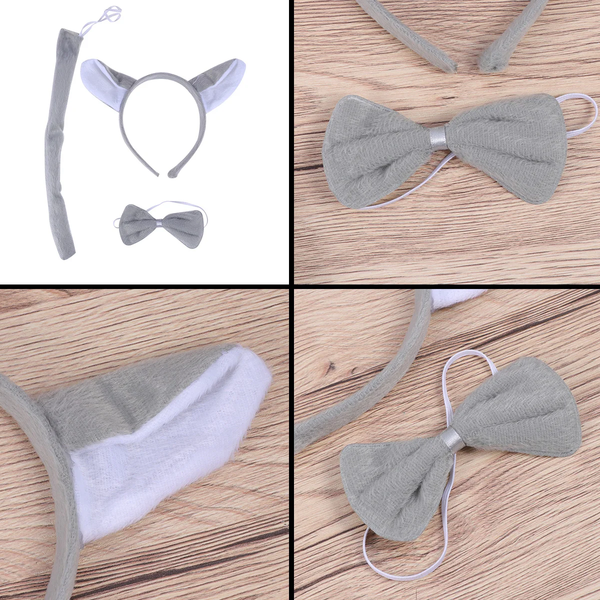 3Pcs Suit Kids Adult Animals Wolf Ears Headband Bow Ties Tail Set Party Cosplay Costume
3Pcs Suit Kids Adult Animals Wolf Ears Headband Bow Ties Tail Set Party Cosplay Costume