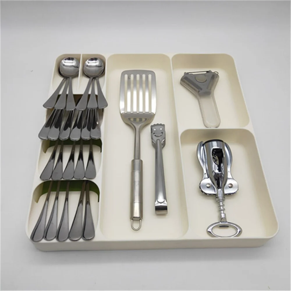 Drawer Divider Tableware Organizer Pp Fork Storage Box Kitchen Tools Versatile Cutlery Utensils Tray 40.5x16.5x5.5cm Gray/white
Drawer Divider Tableware Organizer Pp Fork Storage Box Kitchen Tools Versatile Cutlery Utensils Tray 40.5x16.5x5.5cm Gray/white
