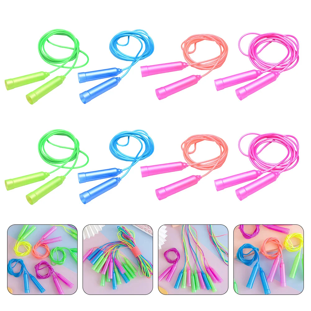 

8 Pcs Colorful Plastic Skipping Rope Exercise Jump Ropes Fitness Jumping Exercising Aerobic Kids Abs Toys Children