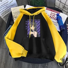 Springman Hoodies Japan Novel Girl Sakurajima Mai Print Pullovers Spliced Comfortable Sweatshirts Warm Loose Neutralstreetwears