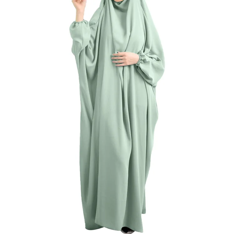 

Мусульманский ИД с капюшоном женское платье хиджаб молитвенная одежда цзилбаб абайя длинная химар полное покрытие Рамадан платье Abayas исла...