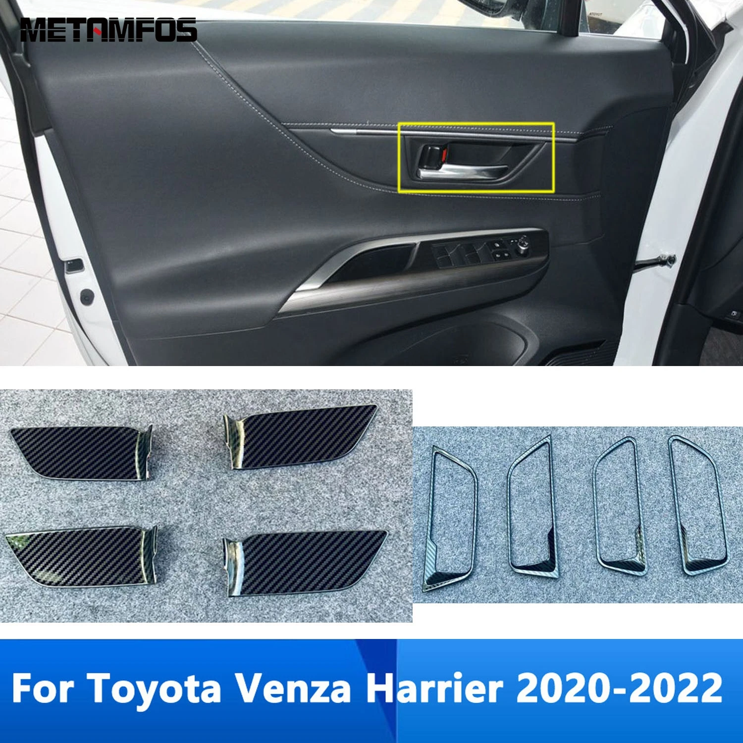 For Toyota Venza Harrier 2020 2021 2022 Carbon Fiber Inner Door Handle Bowl Cover Trim Garnish Sticker Accessories Car Styling
For Toyota Venza Harrier 2020 2021 2022 Carbon Fiber Inner Door Handle Bowl Cover Trim Garnish Sticker Accessories Car Styling