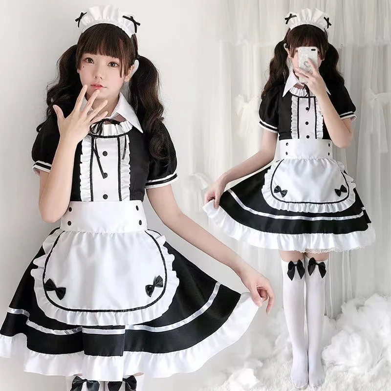 2022 Sexy Lingerie Lolita Maid Cosplay Costume Women Headwear Apron Fake Collar Bowknot Black Dress Halloween Party Outfit
2022 Sexy Lingerie Lolita Maid Cosplay Costume Women Headwear Apron Fake Collar Bowknot Black Dress Halloween Party Outfit