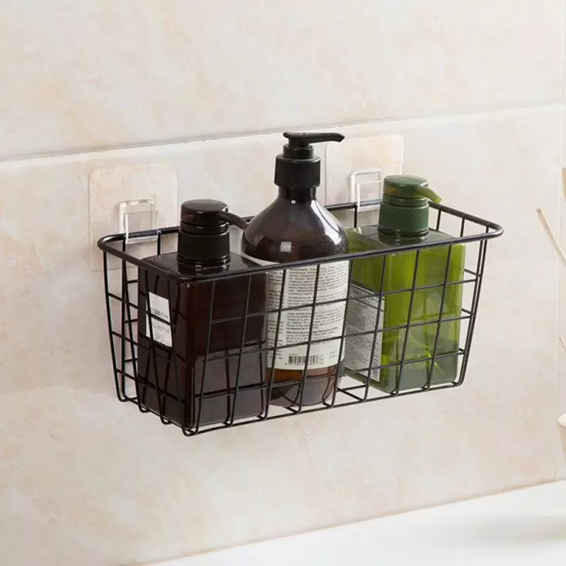 Bathroom Storage Shelf Wall Hanging Rack Metal Grid Home Decor Cosmetic Organizer Shower Shelf Basket with Suction Cup
Bathroom Storage Shelf Wall Hanging Rack Metal Grid Home Decor Cosmetic Organizer Shower Shelf Basket with Suction Cup