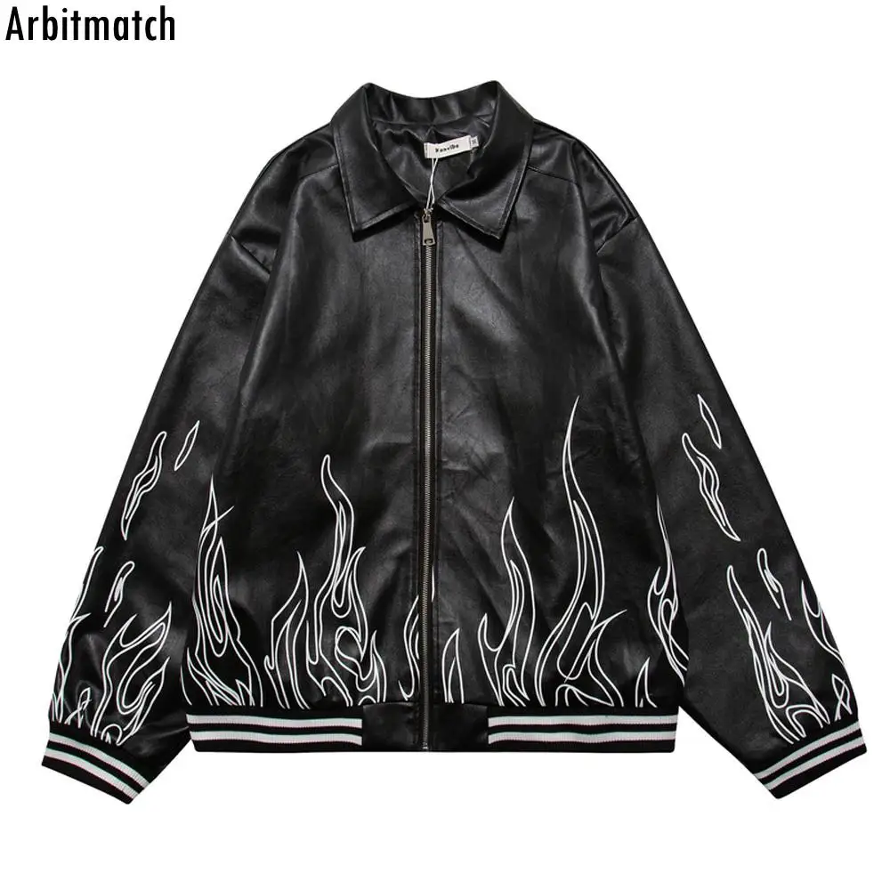 Fashion Men Zipper Letter Embroidered Jacket Hip Hop Color Patchwork Motorcycle Jacket Flame Printed Oversize Streetwear Jacket
Fashion Men Zipper Letter Embroidered Jacket Hip Hop Color Patchwork Motorcycle Jacket Flame Printed Oversize Streetwear Jacket
