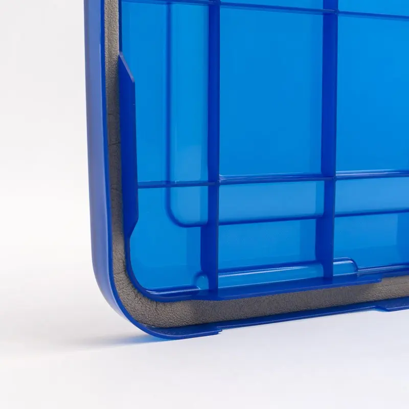 Adorable 32 Quart Capacity Clear Plastic Legal File Storage Box with Blue WeatherPro™ Gasket Lid, Perfect for Organizing Your
Adorable 32 Quart Capacity Clear Plastic Legal File Storage Box with Blue WeatherPro™ Gasket Lid, Perfect for Organizing Your