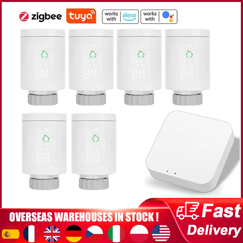Tuya ZigBee Smart TRV Thermostat Actuator Radiator Valve Programmable Temperature Controller For Alexa Google Home Voice Control
Tuya ZigBee Smart TRV Thermostat Actuator Radiator Valve Programmable Temperature Controller For Alexa Google Home Voice Control