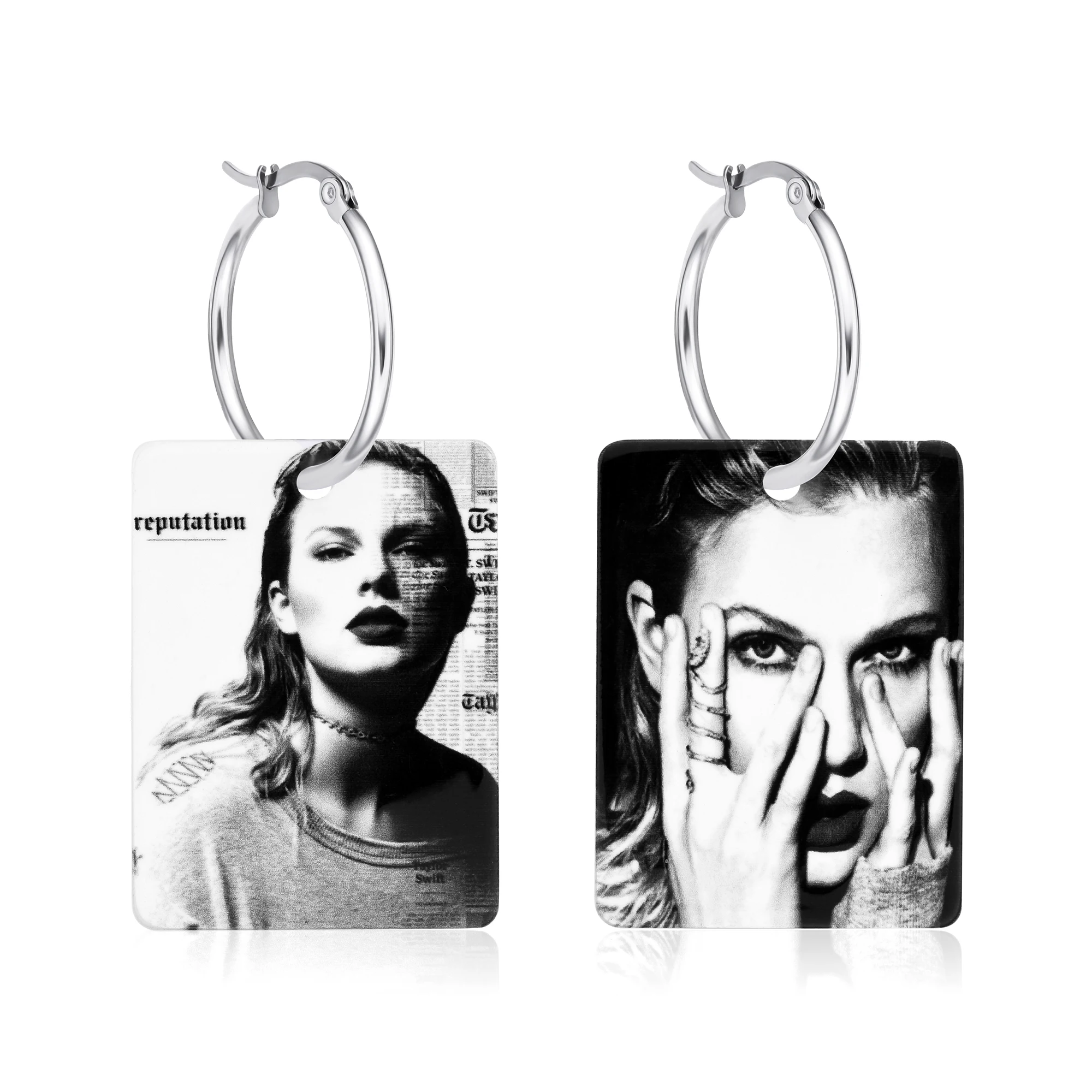 

Taylor the Swift "Reputation" Album Hoop Earrings for Women The Eras Tour Dangle Earrings 2023 Concert Gifts for Music Lover Fan