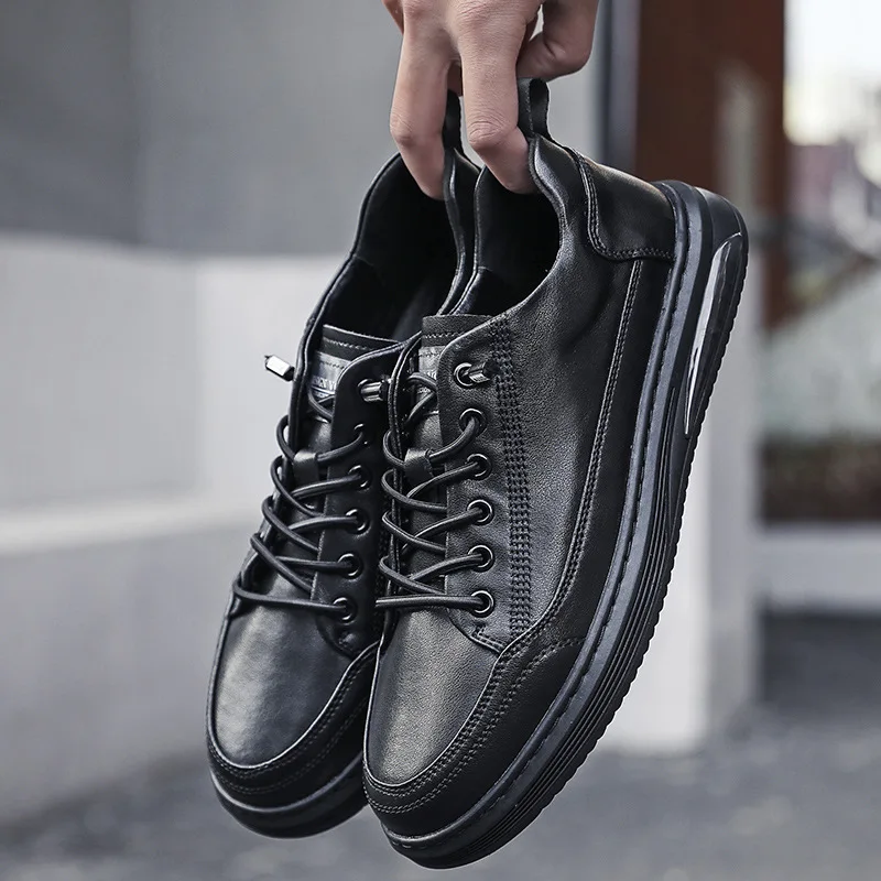 Leather Men's Shoes Breathable Lace-up Men's Casual Flat Shoes Sapatos Masculinos Chaussure Homme Men Sneakers Zapatos Hombre
Leather Men's Shoes Breathable Lace-up Men's Casual Flat Shoes Sapatos Masculinos Chaussure Homme Men Sneakers Zapatos Hombre